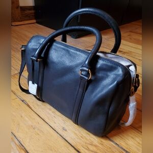 MARGOT leather black bag NEW 12x8x6"